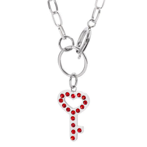 iGIRL necklace Women Igirl Heart Pendant Necklace Stainless Steel Harajuku Female Symbol Gothic Streetwear Chain Necklace