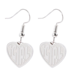 iGIRL necklace Women Igirl Heart Pendant Necklace Stainless Steel Harajuku Female Symbol Gothic Streetwear Chain Necklace