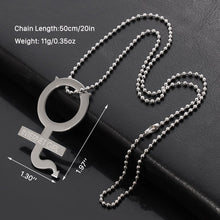 Carica l&#39;immagine nel visualizzatore di Gallery, iGIRL necklace Women Igirl Heart Pendant Necklace Stainless Steel Harajuku Female Symbol Gothic Streetwear Chain Necklace