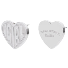 Carica l&#39;immagine nel visualizzatore di Gallery, iGIRL necklace Women Igirl Heart Pendant Necklace Stainless Steel Harajuku Female Symbol Gothic Streetwear Chain Necklace