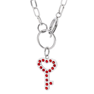 necklace she devil Women Igirl Heart Pendant Necklace Stainless Steel Harajuku Female Gothic Streetwear Chain Necklace