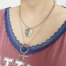 Load image into Gallery viewer, necklace she devil Women Igirl Heart Pendant Necklace Stainless Steel Harajuku Female Gothic Streetwear Chain Necklace