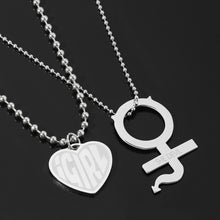 Load image into Gallery viewer, necklace she devil Women Igirl Heart Pendant Necklace Stainless Steel Harajuku Female Gothic Streetwear Chain Necklace