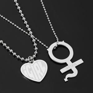 necklace she devil Women Igirl Heart Pendant Necklace Stainless Steel Harajuku Female Gothic Streetwear Chain Necklace
