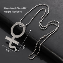 Load image into Gallery viewer, necklace she devil Women Igirl Heart Pendant Necklace Stainless Steel Harajuku Female Gothic Streetwear Chain Necklace