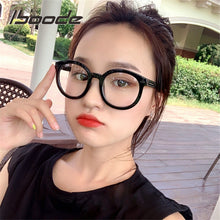 Load image into Gallery viewer, iboode 2023 Black Round Eyewear Frame Women Retro Big Optical Glasses Frame for Myopia Women Men Clear Lens Spectacles