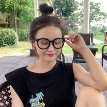 Load image into Gallery viewer, iboode 2023 Black Round Eyewear Frame Women Retro Big Optical Glasses Frame for Myopia Women Men Clear Lens Spectacles