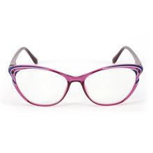 Carica l&#39;immagine nel visualizzatore di Gallery, iboode Anti-blue Light Purple Reading Glasses Women Retro Cat Eyeglasses Frame Presbyopia Clear Lens Diopter +1 +1.5 +2 +2.5 3.5