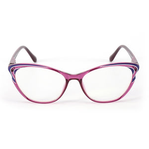 iboode Anti-blue Light Purple Reading Glasses Women Retro Cat Eyeglasses Frame Presbyopia Clear Lens Diopter +1 +1.5 +2 +2.5 3.5