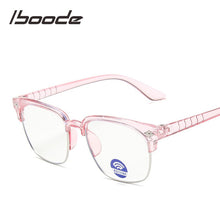 Carica l&#39;immagine nel visualizzatore di Gallery, iboode Occhiali per bambini Montatura per occhiali anti-blu Ray Quadrati trasparenti viola Occhiali ottici per PC Occhiali leggeri per occhiali Ragazza 