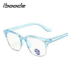 Carica l&#39;immagine nel visualizzatore di Gallery, iboode Occhiali per bambini Montatura per occhiali anti-blu Ray Quadrati trasparenti viola Occhiali ottici per PC Occhiali leggeri per occhiali Ragazza 