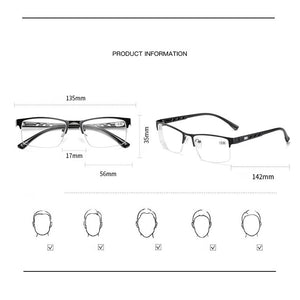 iboode Half Frame Finished Myopia Glasses Men Women Shortsighted Eyeglasses Diopter -1.5 -2.0 -2.5 -3.0 -3.5 -4.0 Unisex Eyewear