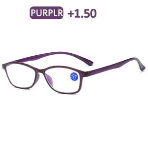 iboode Lightweight Reading Glasses Full Frame TR90 Flexible Anti Blue Light Eyeglasses For Women Men Diopter Eyewear +1.0 to 4.0