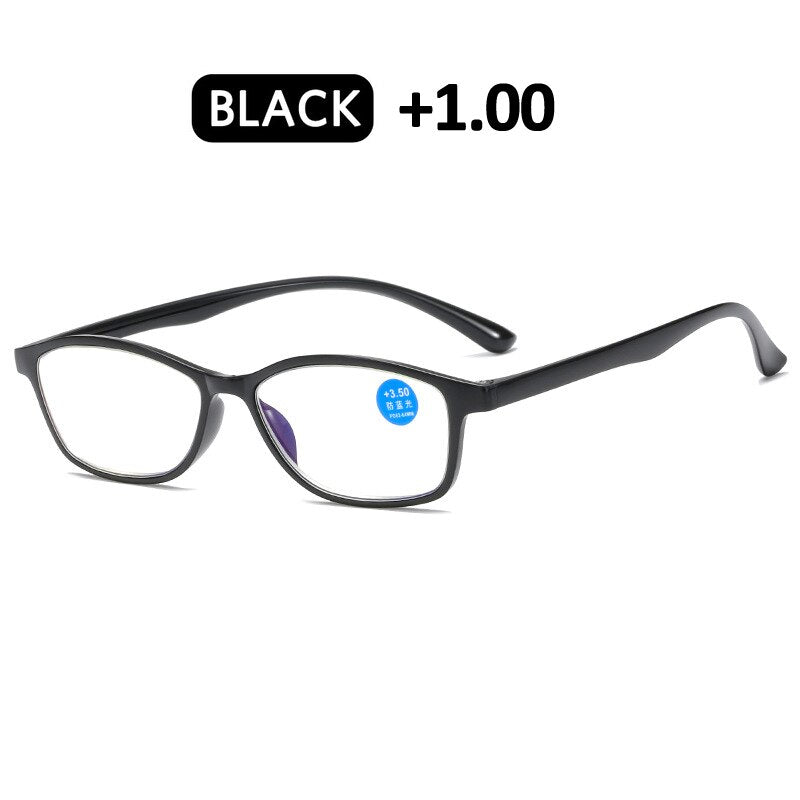 iboode Lightweight Reading Glasses Full Frame TR90 Flexible Anti Blue Light Eyeglasses For Women Men Diopter Eyewear +1.0 to 4.0