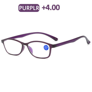 iboode Lightweight Reading Glasses Full Frame TR90 Flexible Anti Blue Light Eyeglasses For Women Men Diopter Eyewear +1.0 to 4.0