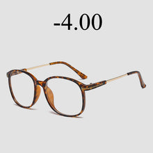 Load image into Gallery viewer, iboode Myopia Glasses Women Men Leopard Print Finished Myopia Eyeglasses Short-sight Eyewear Diopter -1.0 to -6.0