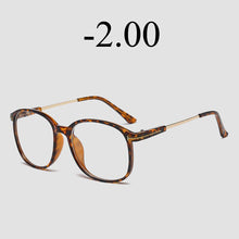Load image into Gallery viewer, iboode Myopia Glasses Women Men Leopard Print Finished Myopia Eyeglasses Short-sight Eyewear Diopter -1.0 to -6.0