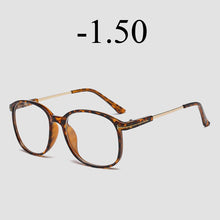 Load image into Gallery viewer, iboode Myopia Glasses Women Men Leopard Print Finished Myopia Eyeglasses Short-sight Eyewear Diopter -1.0 to -6.0
