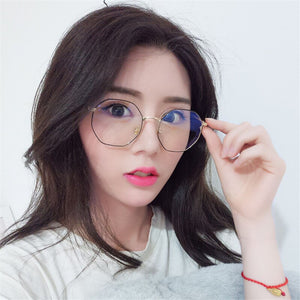 iboode Polygon Metal Eyewear Frames Men Women Vintage Retro Optical Eye Glasses Anti Blue Light Transparent Spectacle Frames
