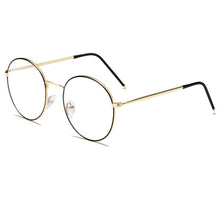 Carica l&#39;immagine nel visualizzatore di Gallery, iboode Retro Round Metal Glasses Frame Anti Blue Light Women Men Clear Lens Eyeglasses Plain Mirror Spectacles Unisex Eyewear