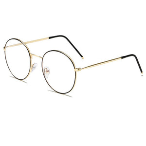 iboode Retro Round Metal Glasses Frame Anti Blue Light Women Men Clear Lens Eyeglasses Plain Mirror Spectacles Unisex Eyewear