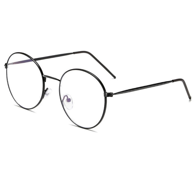iboode Retro Round Metal Glasses Frame Anti Blue Light Women Men Clear Lens Eyeglasses Plain Mirror Spectacles Unisex Eyewear