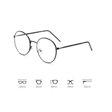 Carica l&#39;immagine nel visualizzatore di Gallery, iboode Retro Round Metal Glasses Frame Anti Blue Light Women Men Clear Lens Eyeglasses Plain Mirror Spectacles Unisex Eyewear