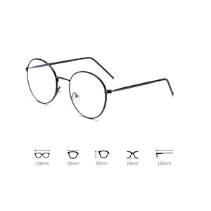 iboode Retro Round Metal Glasses Frame Anti Blue Light Women Men Clear Lens Eyeglasses Plain Mirror Spectacles Unisex Eyewear