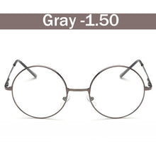 Load image into Gallery viewer, iboode Retro Vintage Metal Round Frame Myopia Glasses With Diopter -1.0 1.5 2.0 2.5 3.0 3.5 4 Nearsighted Glasses Optical Frames