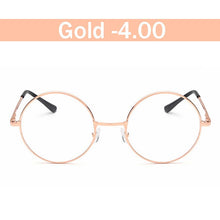 Load image into Gallery viewer, iboode Retro Vintage Metal Round Frame Myopia Glasses With Diopter -1.0 1.5 2.0 2.5 3.0 3.5 4 Nearsighted Glasses Optical Frames