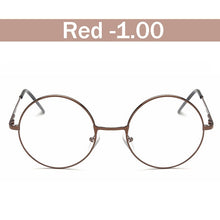 Load image into Gallery viewer, iboode Retro Vintage Metal Round Frame Myopia Glasses With Diopter -1.0 1.5 2.0 2.5 3.0 3.5 4 Nearsighted Glasses Optical Frames