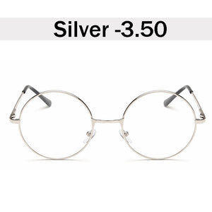 iboode Retro Vintage Metal Round Frame Myopia Glasses With Diopter -1.0 1.5 2.0 2.5 3.0 3.5 4 Nearsighted Glasses Optical Frames