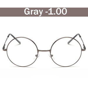 iboode Retro Vintage Metal Round Frame Myopia Glasses With Diopter -1.0 1.5 2.0 2.5 3.0 3.5 4 Nearsighted Glasses Optical Frames