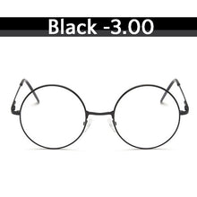 Load image into Gallery viewer, iboode Retro Vintage Metal Round Frame Myopia Glasses With Diopter -1.0 1.5 2.0 2.5 3.0 3.5 4 Nearsighted Glasses Optical Frames