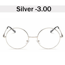 Load image into Gallery viewer, iboode Retro Vintage Metal Round Frame Myopia Glasses With Diopter -1.0 1.5 2.0 2.5 3.0 3.5 4 Nearsighted Glasses Optical Frames