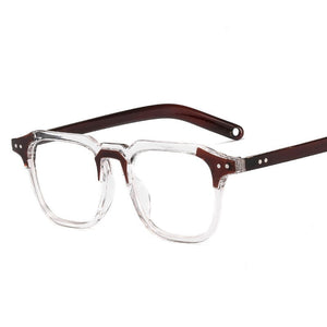 iboode Women Men Oversized Square Glasses Frame Korean Frame Retro Transparent eyeglasses PC Optical Spectacles For Male