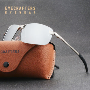 imless Metal Glasses Eyewear Orange Mens UV400 Polarized Sunglasses Sports Driving Mirrored Sunglasses 3043DM