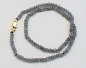 jade gr roundel faceted necklace 4*2mm 16.5inch chocker wholesale beads nature blue rabinbow