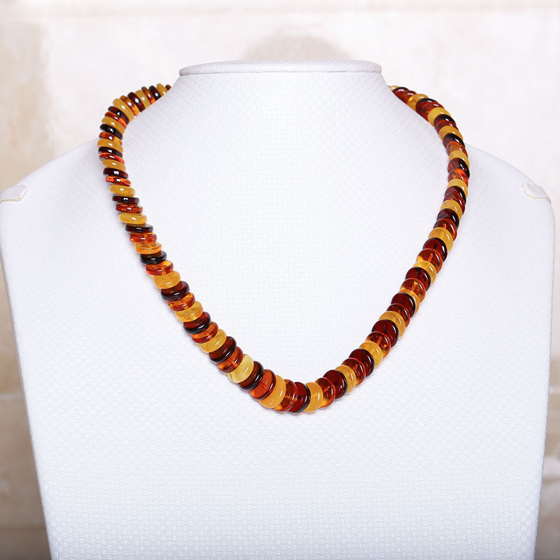 jewelry Genuine Russian Natural Amber Necklace for women Gold Cooper Necklace Chain Clavicle Chain With Shapeless Treasure