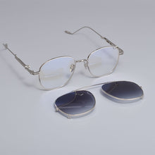 Load image into Gallery viewer, korean Prescription Eyeglasses Frame With clip men Women Round Myopia Optical Gentle Diplo-LONE WOLF 032 Glasses Frame