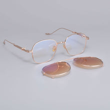 Load image into Gallery viewer, korean Prescription Eyeglasses Frame With clip men Women Round Myopia Optical Gentle Diplo-LONE WOLF 032 Glasses Frame