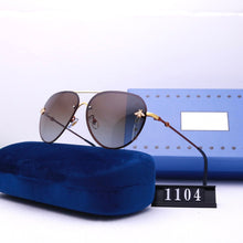 Load image into Gallery viewer, lady sunglasses 2022  male irregular designer brand high-quality  men&#39;s pilot man driver ladies half-frame toad mirror