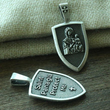 Carica l&#39;immagine nel visualizzatore di Gallery, 1pcs dropshipping men necklace Archangel St.Michael Protect Me Saint Shield Protection Charm russian orhodox pendant