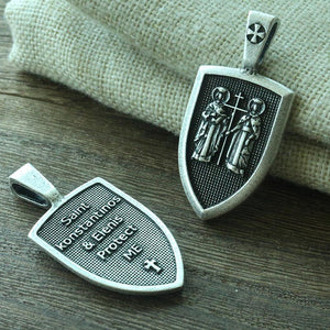 1pcs dropshipping men necklace Archangel St.Michael Protect Me Saint Shield Protection Charm russian orhodox pendant