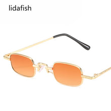 Load image into Gallery viewer, lidafish  Retro Square Small Frame Sunglasses Designers Men Metal Frame Sunglasses UV400
