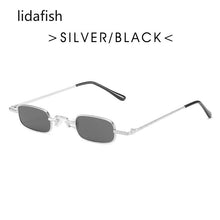 Load image into Gallery viewer, lidafish  Retro Square Small Frame Sunglasses Designers Men Metal Frame Sunglasses UV400