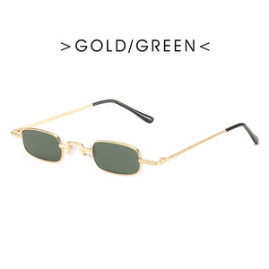 lidafish  Retro Square Small Frame Sunglasses Designers Men Metal Frame Sunglasses UV400