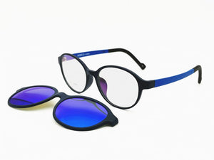 light weight ULTEM oval shape optical glasses frame with removable polarized sunglasses clips for teenagers 1303