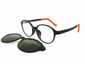 light weight ULTEM oval shape optical glasses frame with removable polarized sunglasses clips for teenagers 1303