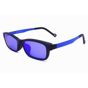 light weight ULTEM rectangle shape optical glasses frame with removable polarized sunglasses clips for teenagers 1306